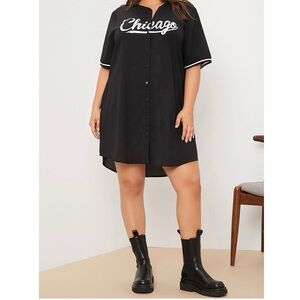 🦋3/$25 Black and White High Low Shirt Dress